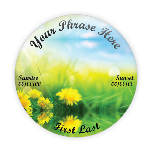 Field with Yellow Flowers Memorial Background #2001