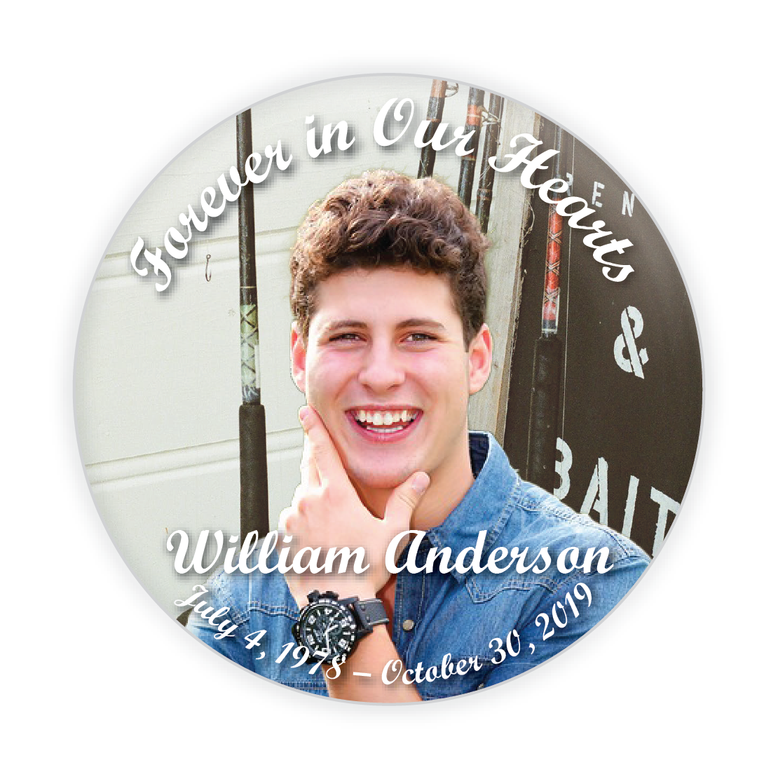 Fishing Background – Personalized Tribute Pin for Anglers #4003