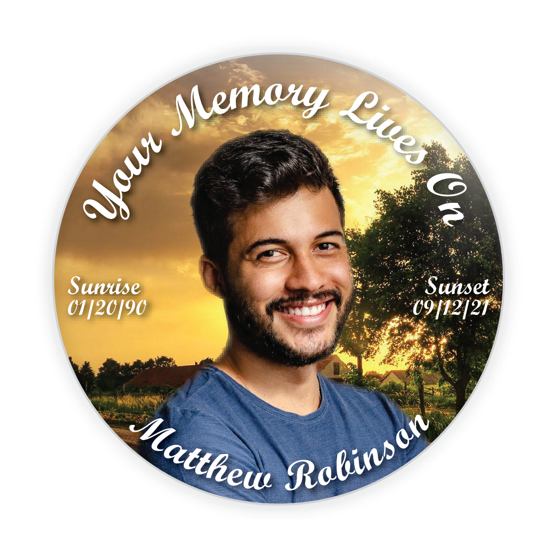 Country Sunset with Oak Tree Background #4006