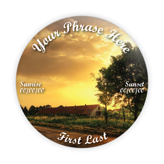 Country Sunset with Oak Tree Background #4006