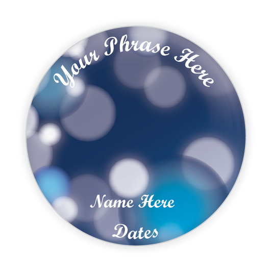 Blue Bubble Memorial Button #6001