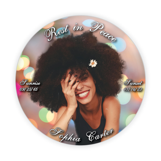 Colorful Sparkles Memorial Button #6005