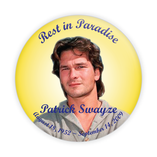 Yellow Background Memorial Button #6006