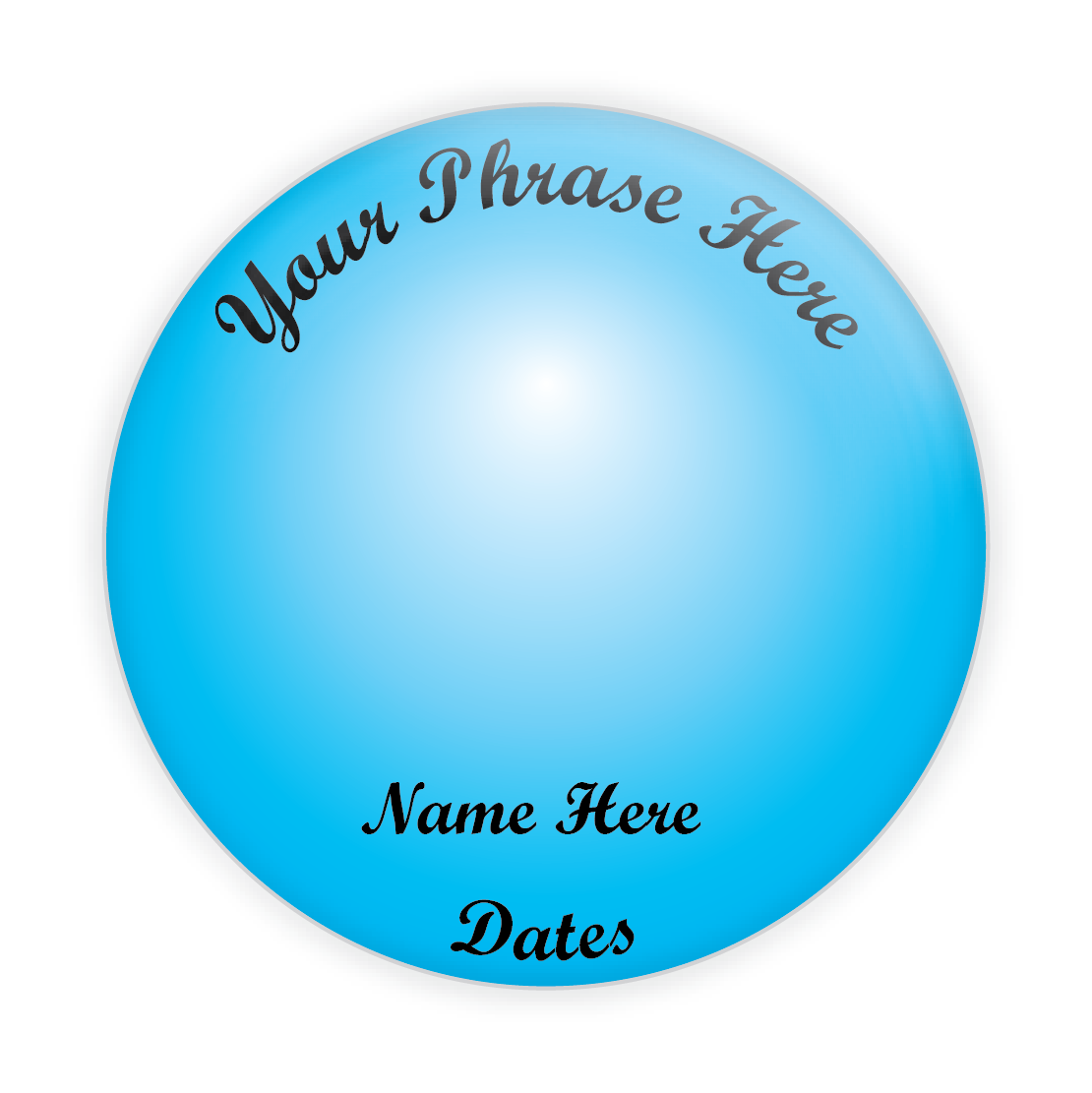 Blue Background Memorial Button #6008