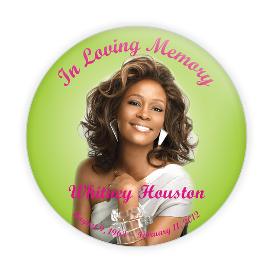 Lime Green Background Memorial Button #6009