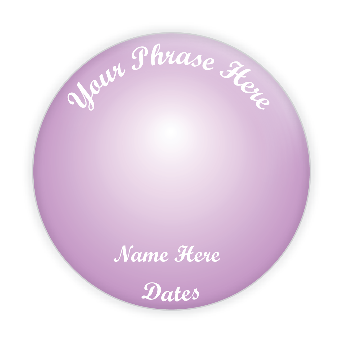 Purple Background Memorial Button #6010