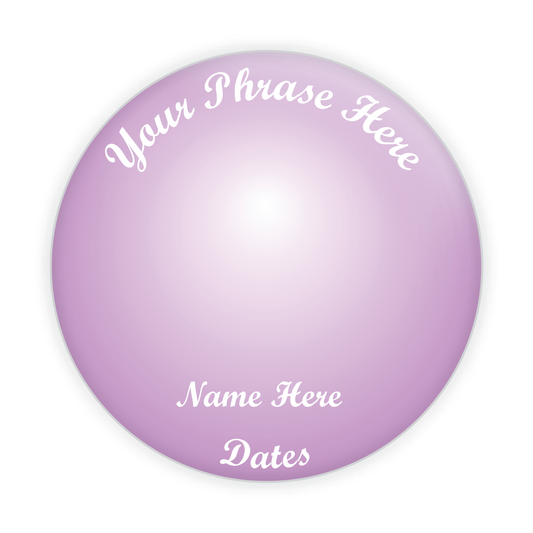 Purple Background Memorial Button #6010