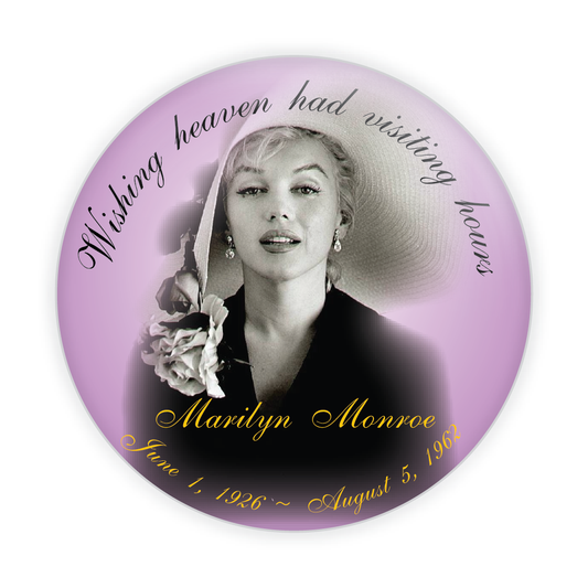 Purple Background Memorial Button #6010