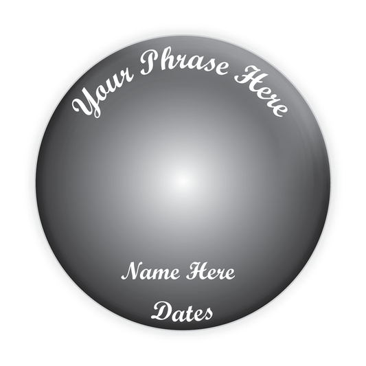 Black Background Memorial Button #6011