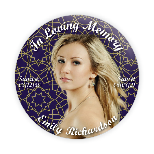 Middle East Pattern Memorial Button Background #7002