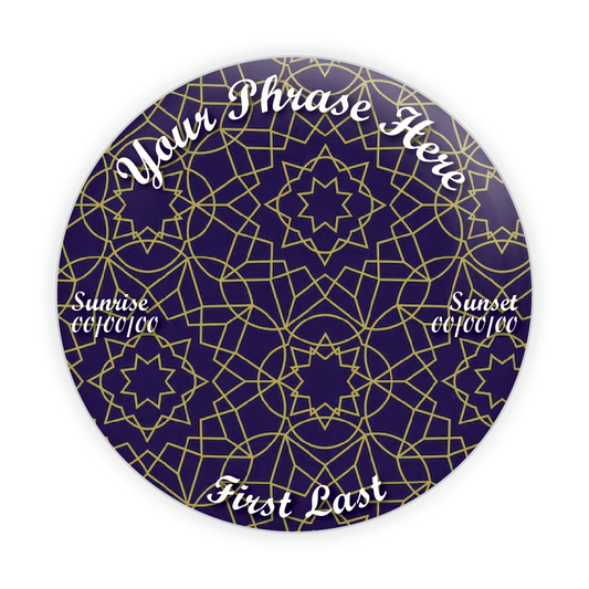 Middle East Pattern Memorial Button Background #7002