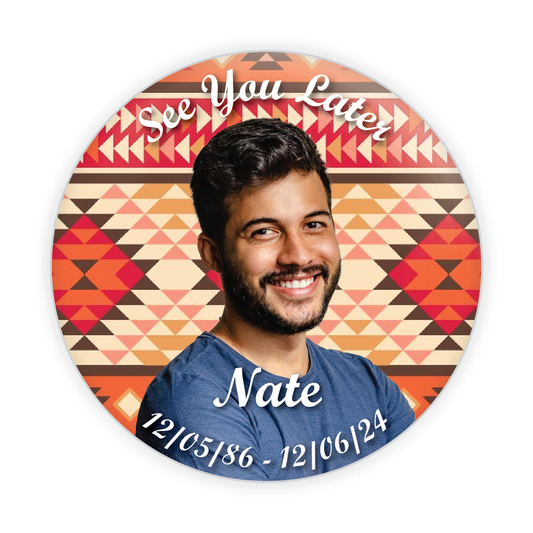 Native American Pattern Memorial Button Background #7003