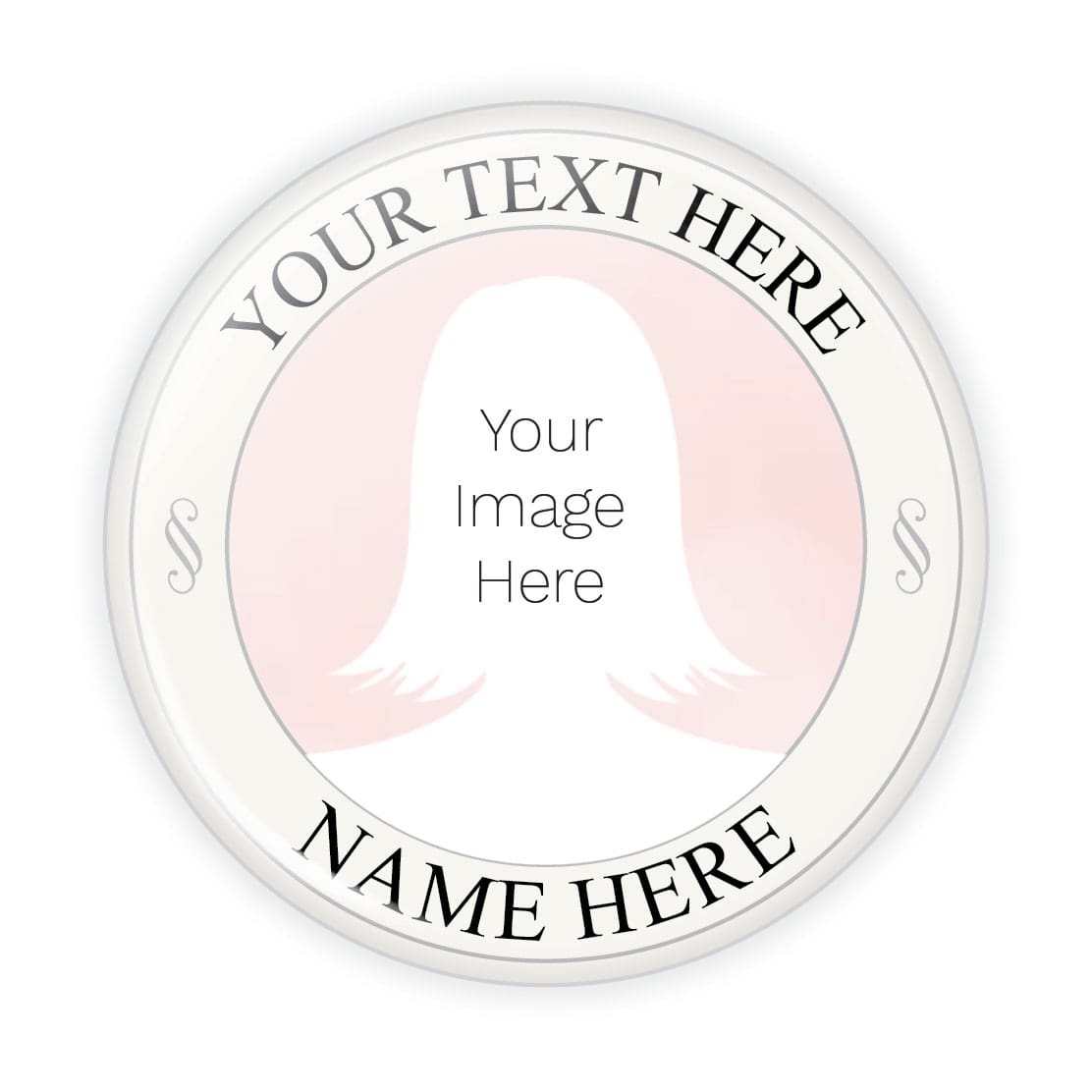 Minimalist and customizable simple tribute memorial button to honor the memory of loved ones.