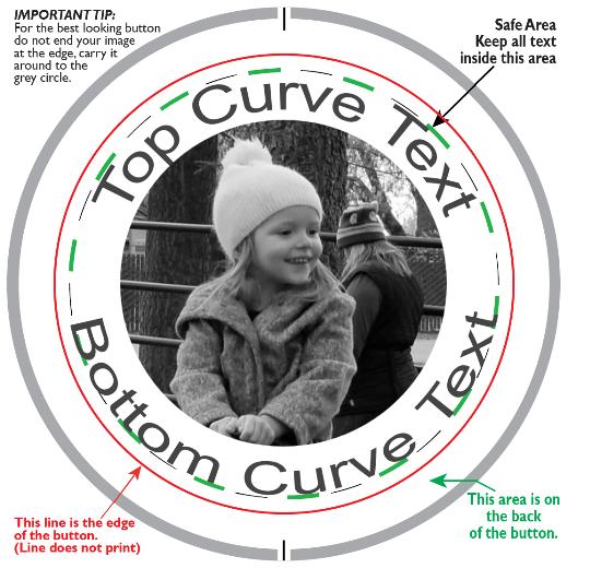 100% Custom Designed Button - 3&#34;