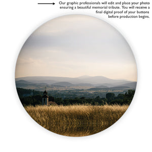 Fields with Church Background Personalizable Button